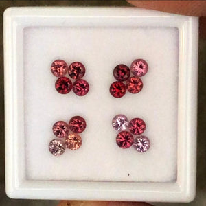 2.4-2.5mm 'Fancy Color' Burmese Spinel Gem Lot