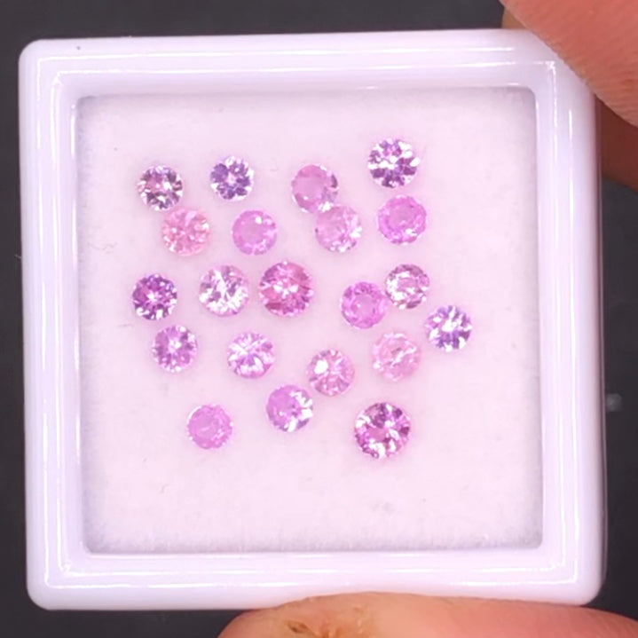 2-2.6mm Pink Sapphire Gem Lot