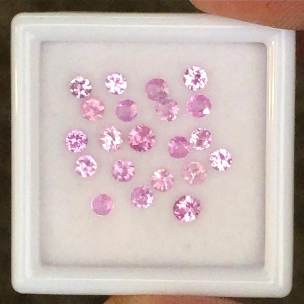 2-2.6mm Pink Sapphire Gem Lot