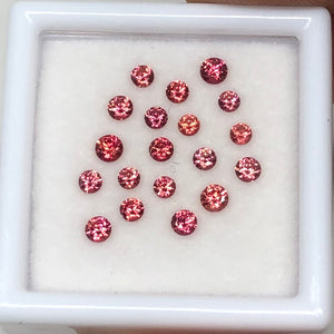 2-2.5mm 'Padparadscha' Sapphire Gem Lot