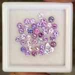 2.1-2.3mm Purple/Pink Sapphire Gem Lot