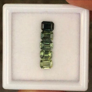 4x3mm Green Sapphire Emerald Cut Gem Lot