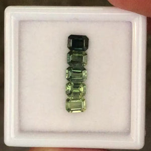 
            
                Load and play video in Gallery viewer, 4x3mm Green Sapphire Emerald Cut Gem Lot
            
        