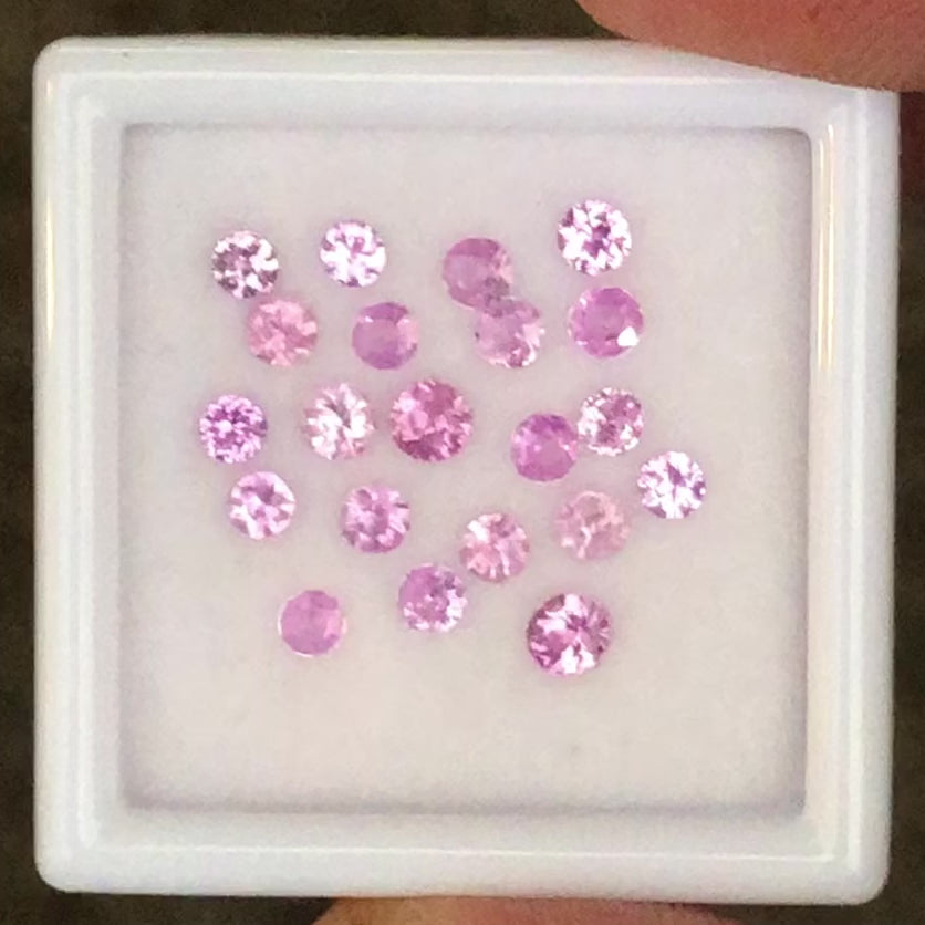 
            
                Load and play video in Gallery viewer, 2-2.6mm Pink Sapphire Gem Lot
            
        